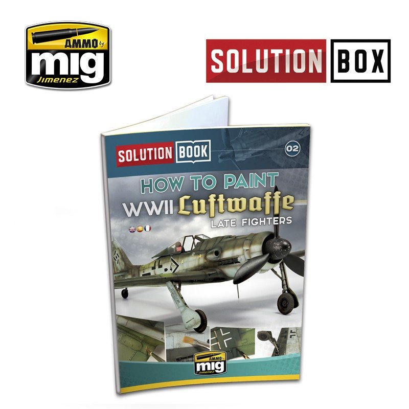 Munitions de Mig Jimenez 6502 WWII LUFTWAFFE LATE FIGHTERS SOLUTION BOOK (multilingue)