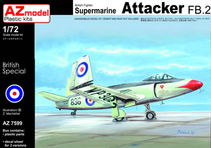 Maquette AZ7599 Supermarine Attacker FB.2 au 1/72