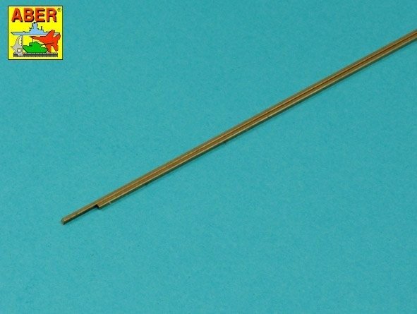 Tiges carrées en laiton Aber KR-10, longueur 1,0 mm, 245 mm x 2 pièces.