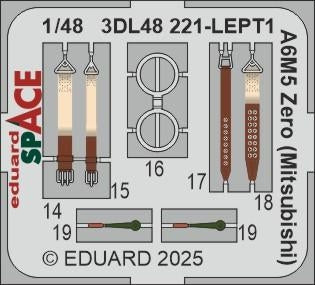 Eduard 3DL48221 A6M5 Zero (Mitsubishi) SPACE FINE MOLDS 1/48 – imagen 4