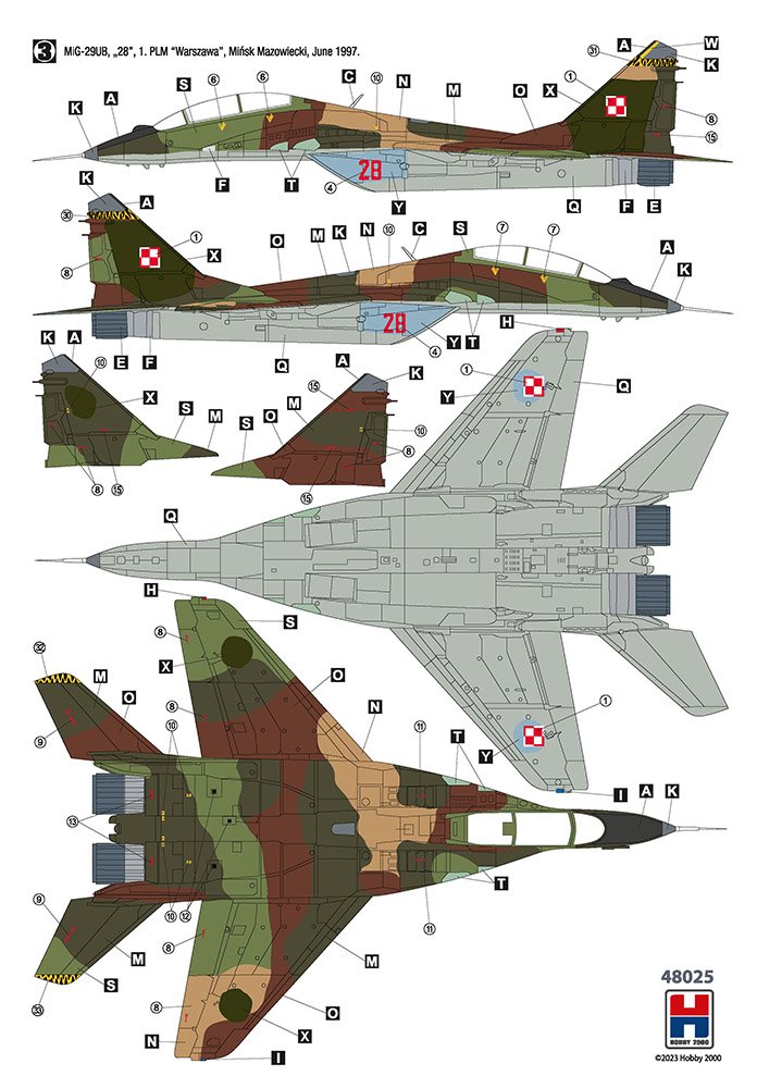 Hobby 2000 48025 MiG-29UB Force aérienne polonaise 1/48 – imagen 3