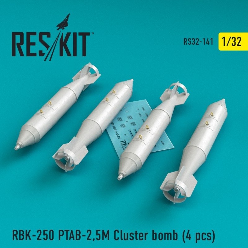 RESKIT RS32-0141 RBK-250 PTAB-2.5M Bombe à fragmentation (4 pièces) 1/32