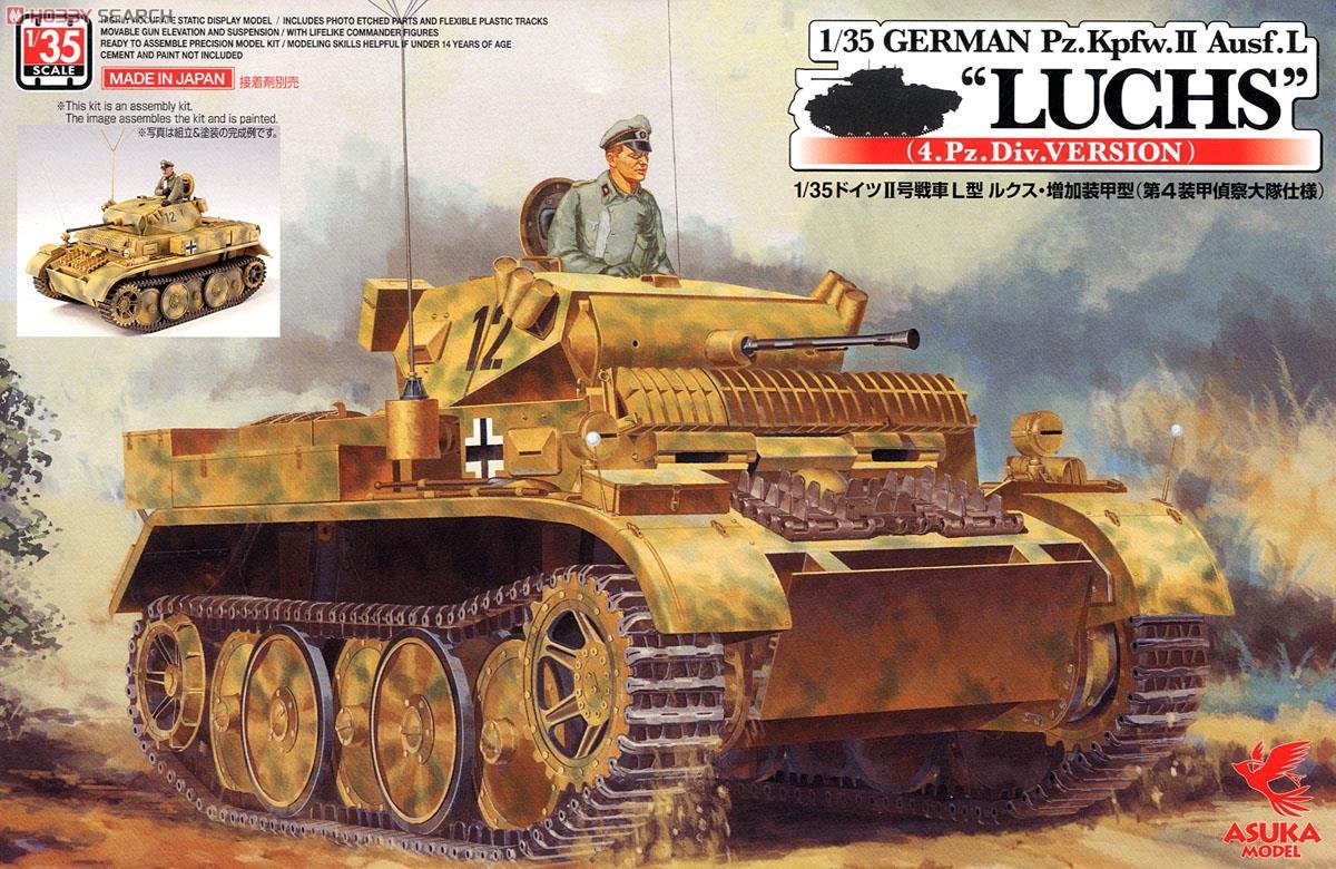 Asuka 35-006 Allemand Pz.Kpfw.II Ausf.L LUCHS 4.PzDiv. 1/35