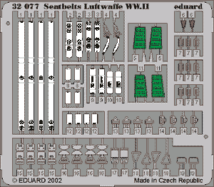 Eduard 32507 Ceintures de sécurité Luftwaffe Seconde Guerre mondiale 1/32