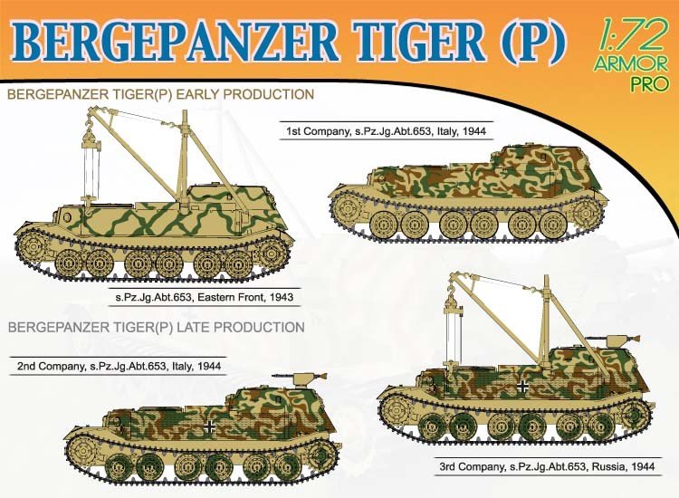 Dragon 7227 BERGEPANZER TIGER (P) 1/72 – zdjęcie 3