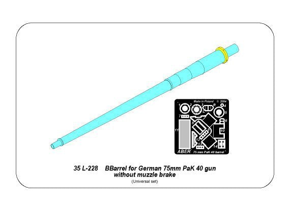 Canon Aber 35L-228 pour canon allemand PaK 40 de 75 mm sans frein de bouche (1/35) – image 2