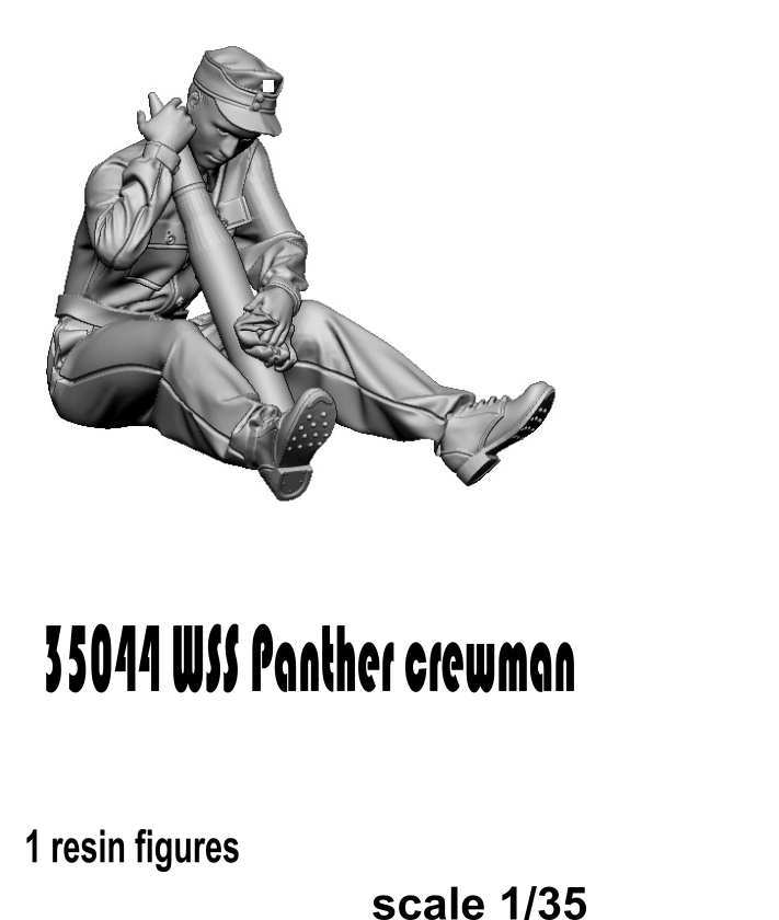Glowel Miniatures 35044 WSS Panher, membre d'équipage, échelle 1/35