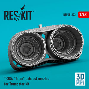 TUYAUX D&amp;#39;ÉCHAPPEMENT RESKIT RSU48-0203 T-38A « TALON » POUR MAQUETTE TRUMPETER (IMPRIMÉS EN 3D) 1/48  – image 2