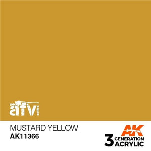 AK Interactive AK11366 Jaune moutarde 17 ml