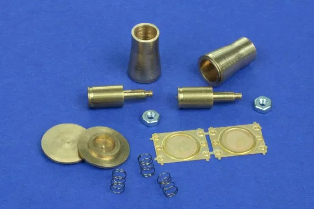 Le kit de tampon plat de chemin de fer RB Model 35A09 en laiton tourné et photogravé contient deux tampons à l&amp;#39;échelle 1/35. – image 3