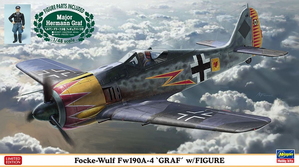 Hasegawa 07492 Focke-Wulf Fw190A-4 « GRAF » avec FIGURE 1/48