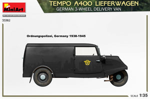 MiniArt 35382 TEMPO A400 LIEFERWAGEN. FOURgon DE LIVRAISON ALLEMAND À 3 ROUES 1/35 – image 4