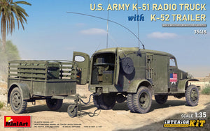 MiniArt 35418 Camion radio K-51 de l&amp;#39;armée américaine avec remorque K-52. Kit intérieur 1/35