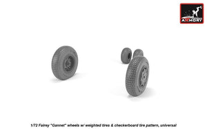 Armory Models AW72413 Fairey Gannet, roues de type tardif avec pneus lestés à motif damier, échelle 1/72  – image 4