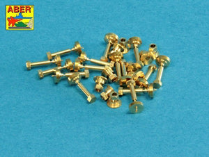 Aber 16110 Imitation tournée de boulons et écrous hexagonaux 1,6 x 4,0 mm x 15 pièces et écrous de 1,6 mm x 10 pièces (1/16)
