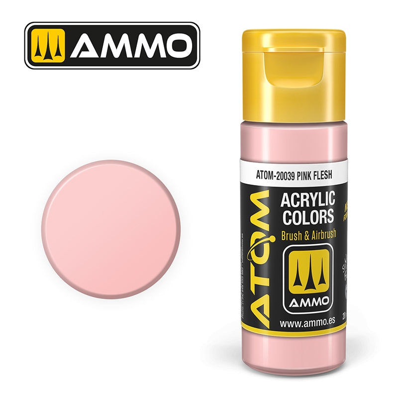 MUNITIONS de Mig Jimenez 20039 ATOM COULEUR Chair Rose 20ml
