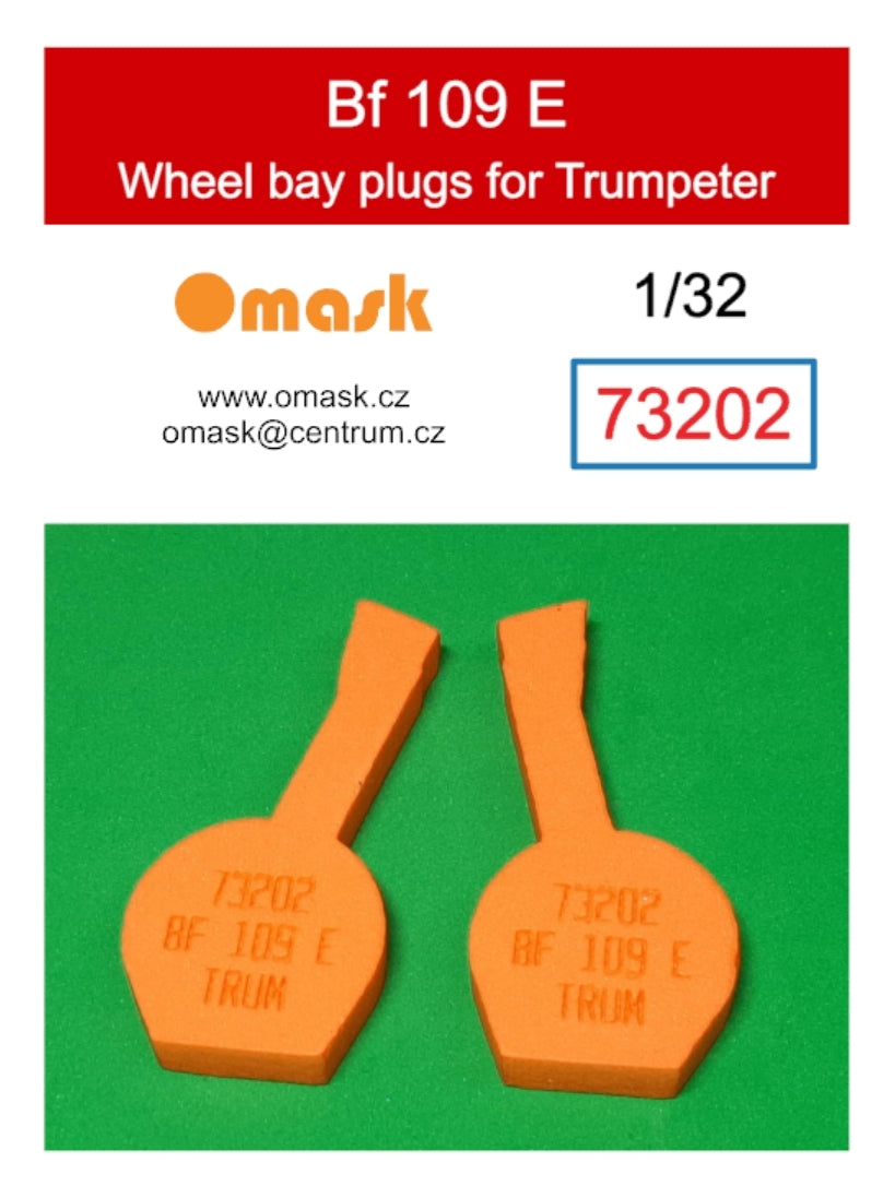Omask 73202 Bouchons de puits de train d'atterrissage pour Bf 109 E (pour Trumpeter) 1/32
