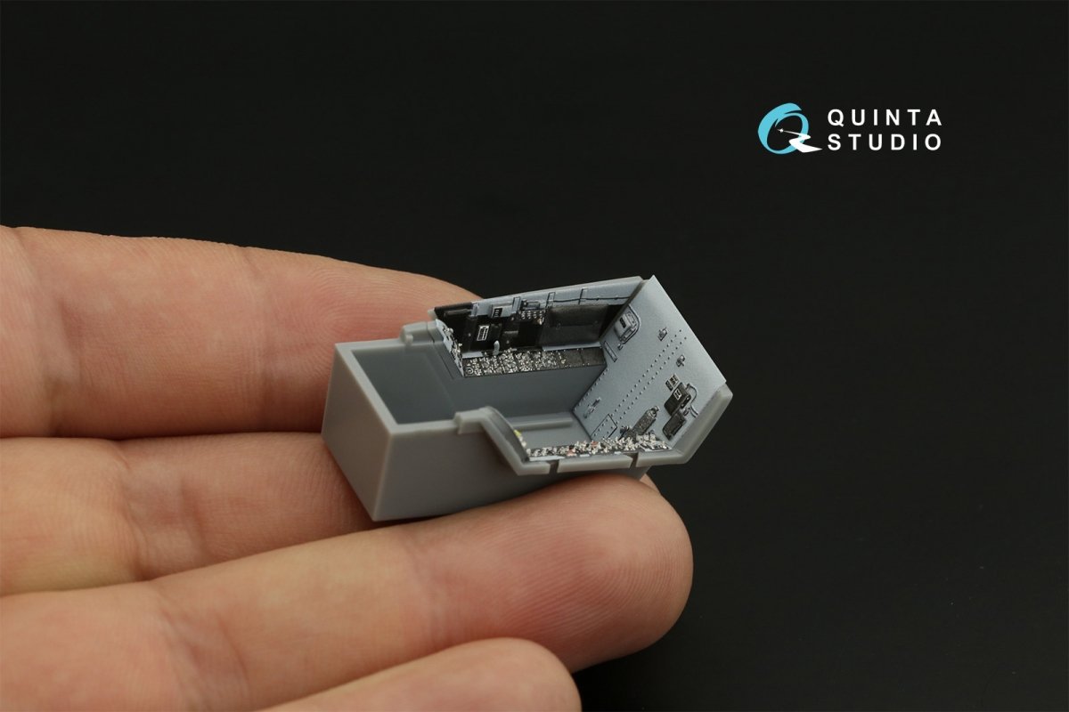 Intérieur imprimé en 3D et coloré sur papier décalcomanie Quinta Studio QD48259 F/A-18E (HobbyBoss) 1/48  – Bild 7