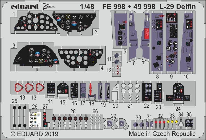 Eduard 49998 L-29 Delfin intérieur AMK 1/48