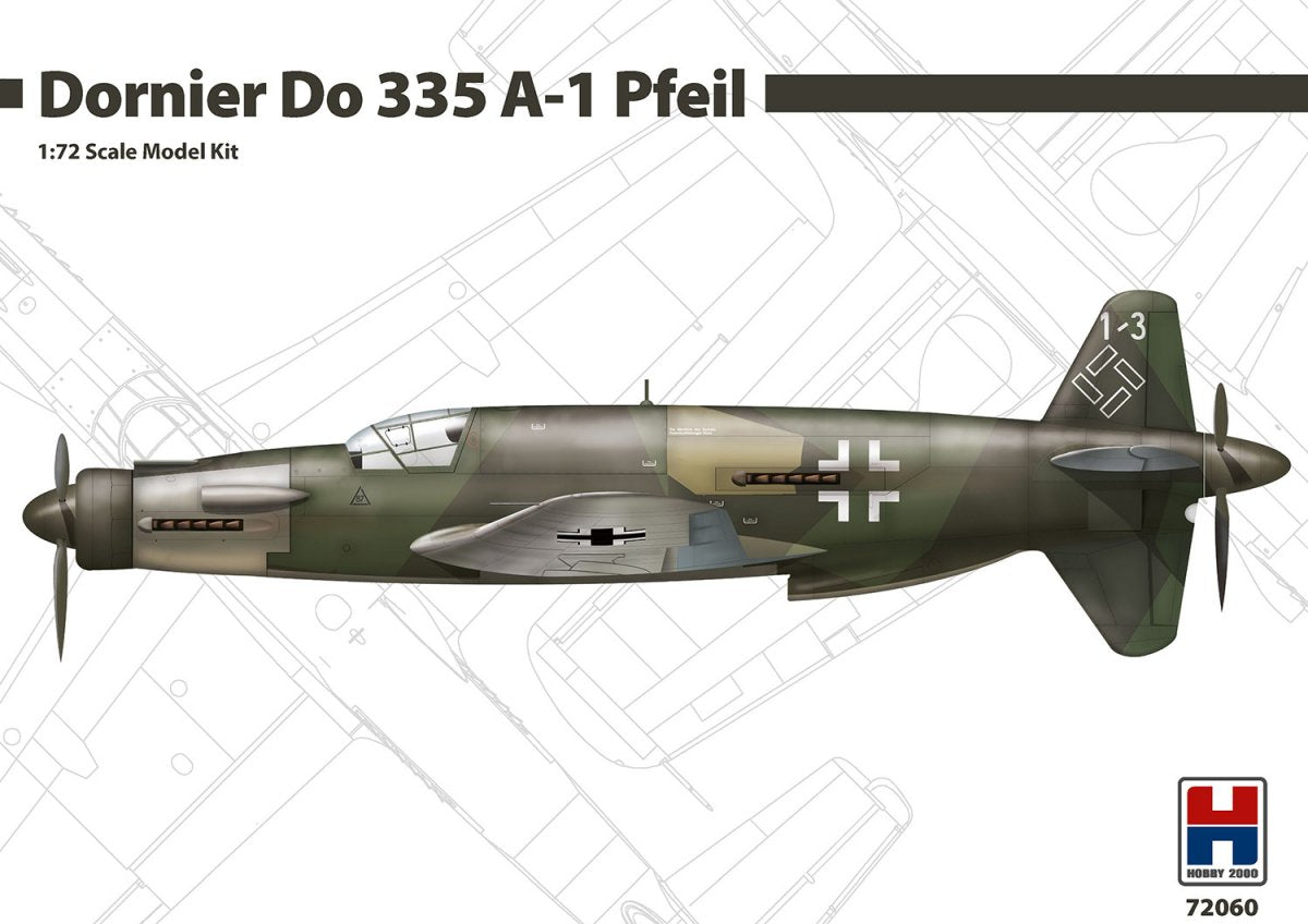 Hobby 2000 72060 Dornier Do 335 A-1 Pfeil (DRAGON + CARTOGRAF + MASKS) 1/72