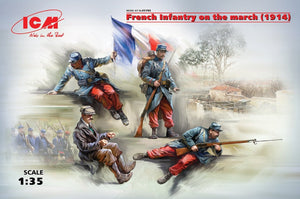 ICM 35705 Infanterie française en marche (1914) (4 figurines) 1/35