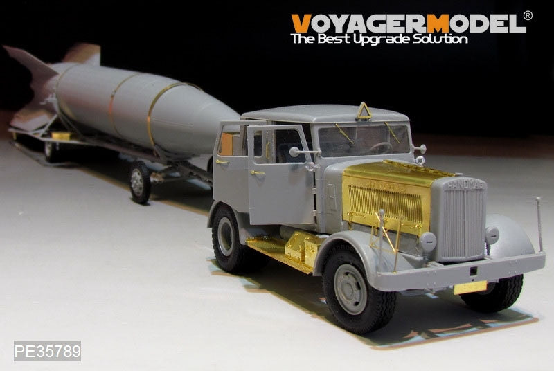 Voiture militaire Hanomag SS100 de la Seconde Guerre mondiale avec transporteur de roquettes V2, modèle Voyager PE35789, pour TAKOM 2110, échelle 1/35 – image 8