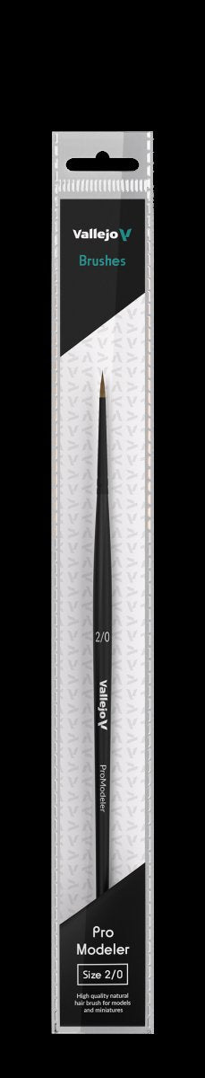 VALLEJO B01020 - Brosse - Modeleuse Pro - Poils naturels Ronde n° 2/0