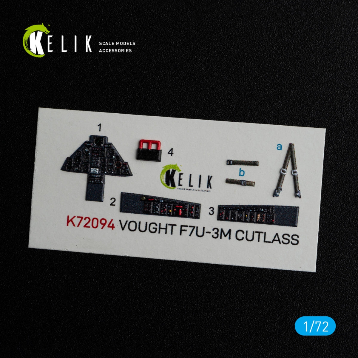 KELIK K72094 Vought F7U-3M Cutlass - décalcomanies 3D intérieures pour maquette Fujimi au 1/72 – image 4
