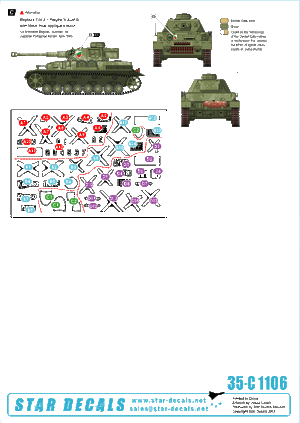 Star Decals 35-C1106 Axe et Europe de l&amp;#39;Est PzKpfw IV 1/35 – immagine 2