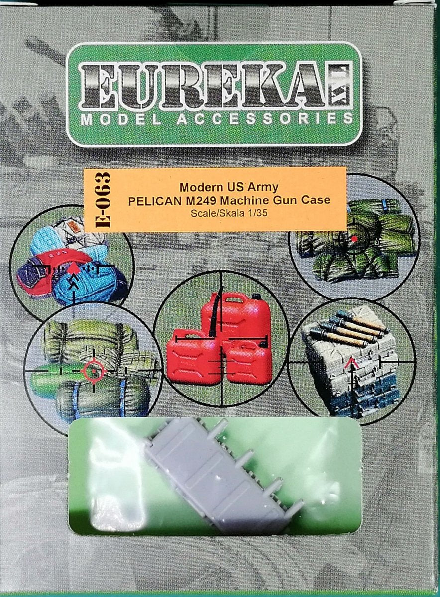 Eureka XXL E-063 Étui pour mitrailleuse PELICAN M249 de l'armée américaine moderne, échelle 1/35