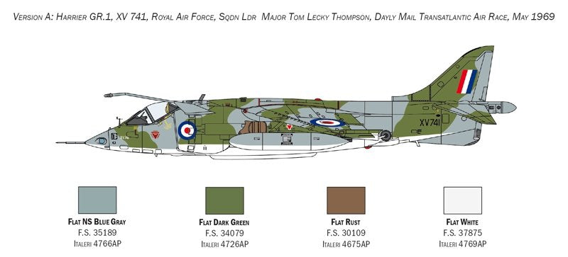 Italeri 1435 HARRIER GR.1 Course aérienne transatlantique 50e anniversaire 1/72 – Bild 5