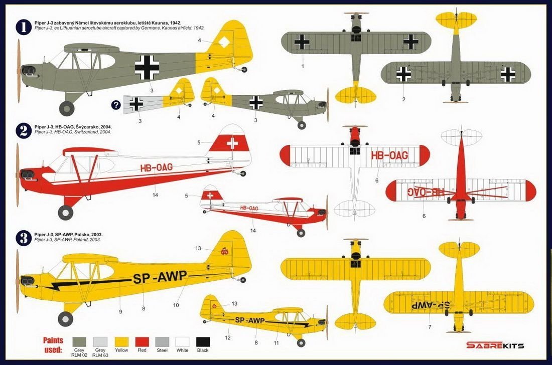 SabreKits SBK4003 Piper J-3 Cub au-dessus de l&amp;#39;Europe 1/48 – Bild 2