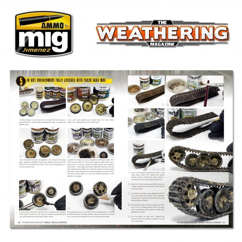 AMMO de Mig Jimenez 4524 - Le magazine du vieillissement - Roues, chenilles et surfaces (Version anglaise) – image 2