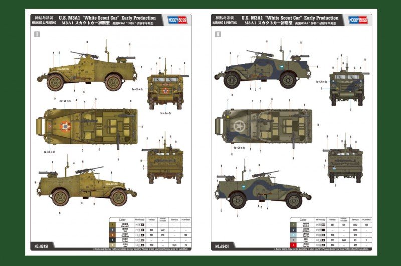 Hobby Boss 82451 U.S. M3A1 White Scout Car Early Production 1/35 – zdjęcie 3