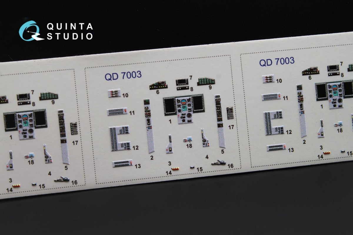Intérieur imprimé en 3D et coloré sur papier décalcomanie Quinta Studio QD72003 MiG-29 SMT (pour kit Zvezda 7309) 1/72 – image 6