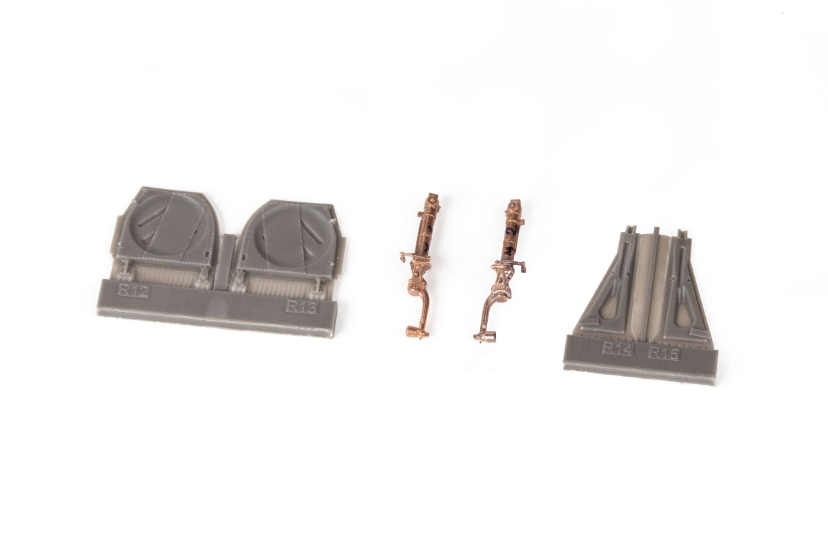 Train d&amp;#39;atterrissage Eduard 648994 P-51B/C, jambes en bronze, échelle 1/48 – immagine 6