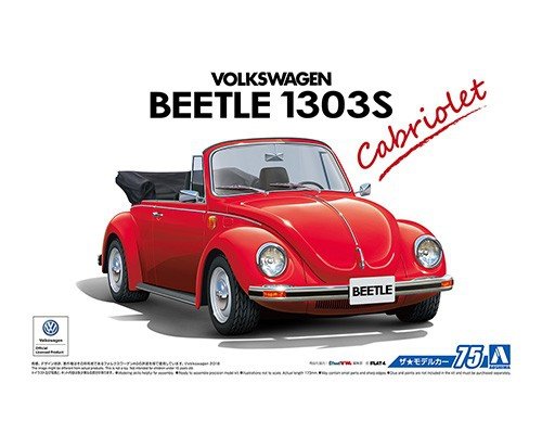 Aoshima 05572 VOLKSWAGEN 15ADK Coccinelle 1303S Cabriolet '75 1/24