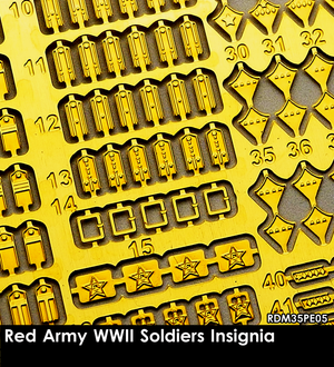 Insignes de soldats de l&amp;#39;Armée rouge de la Seconde Guerre mondiale RADO Miniatures RDM35PE05, échelle 1/35 – image 2