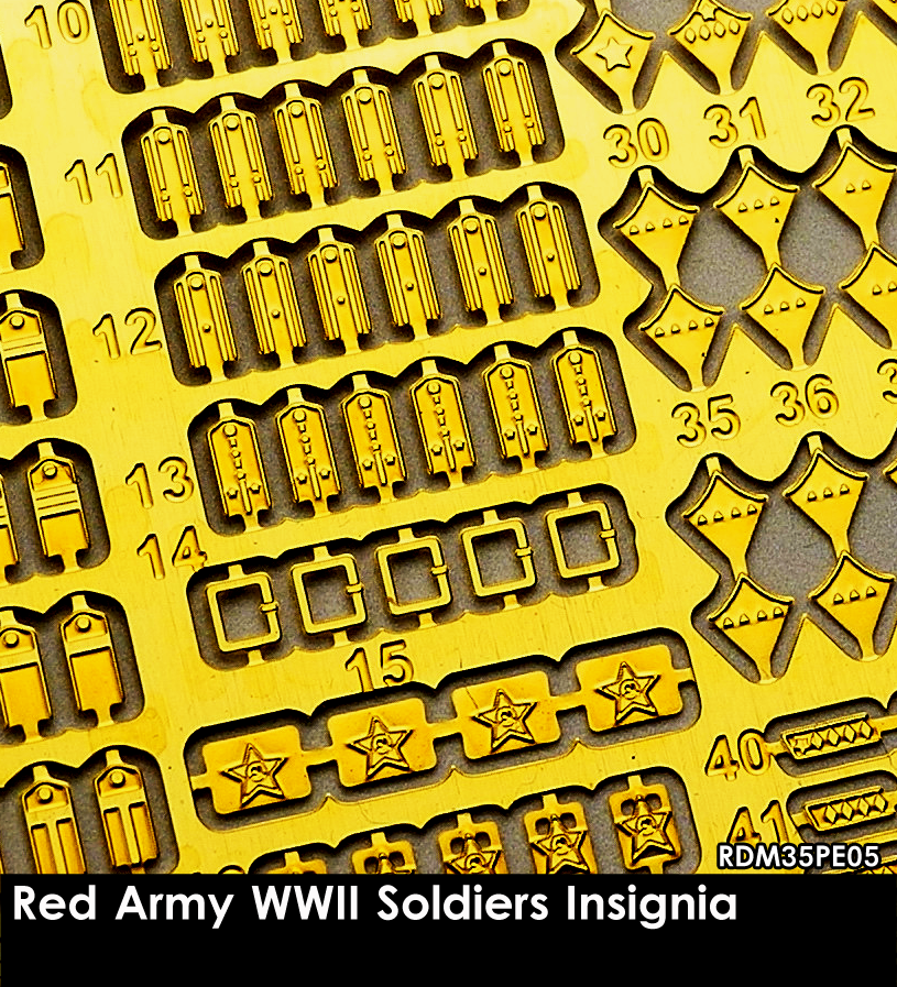 Insignes de soldats de l&amp;#39;Armée rouge de la Seconde Guerre mondiale RADO Miniatures RDM35PE05, échelle 1/35 – image 2