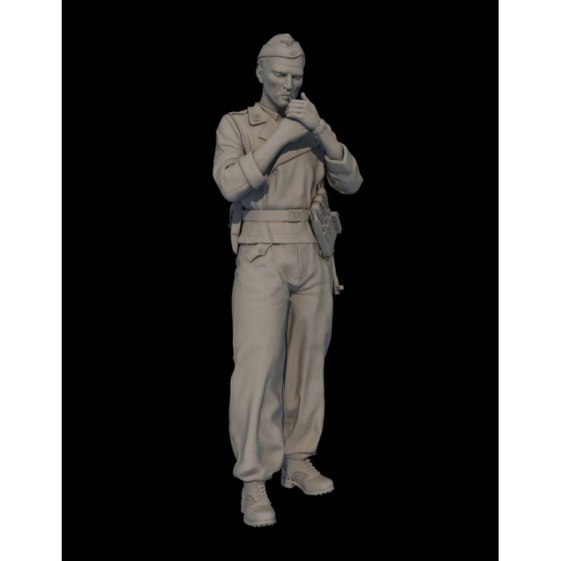Panzer Art FI35-091 Tankiste Waffen-SS allumant une cigarette 1/35