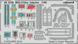 Eduard 491036 MiG-21bis intérieur 1/48 EDUARD