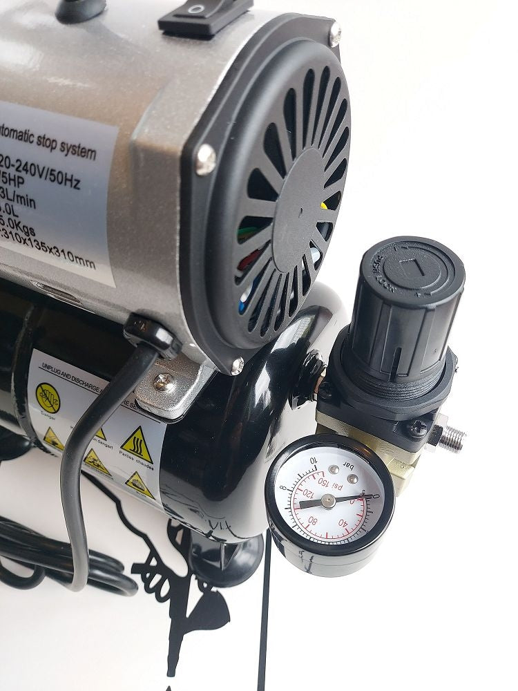 Compresseur sans huile Fine Art FA-20T 3 l avec filtre et réducteur Premium Line (S5000)  – imagen 3