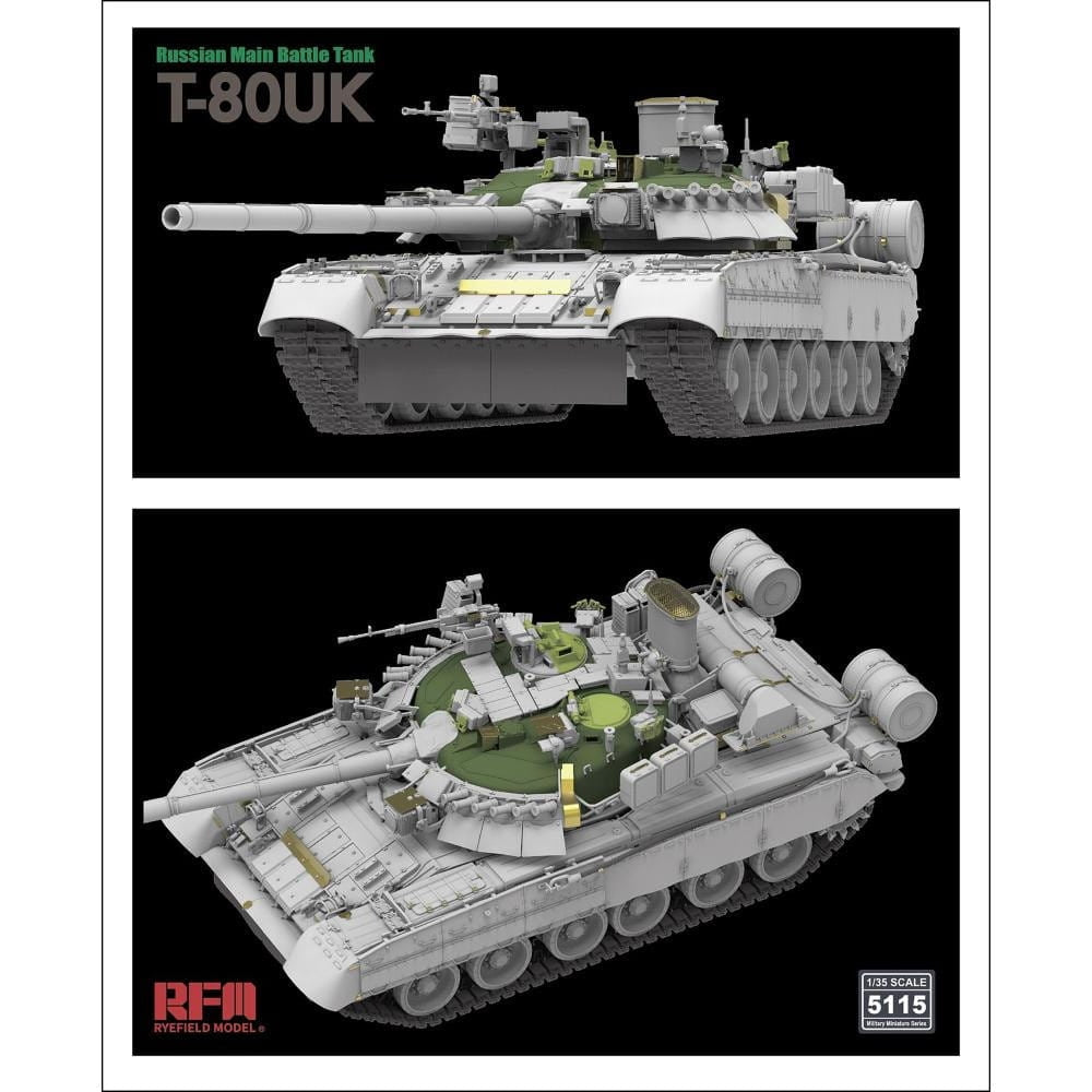 Maquette Rye Field 5115 Char de combat principal russe T-80UK au 1/35 – image 3