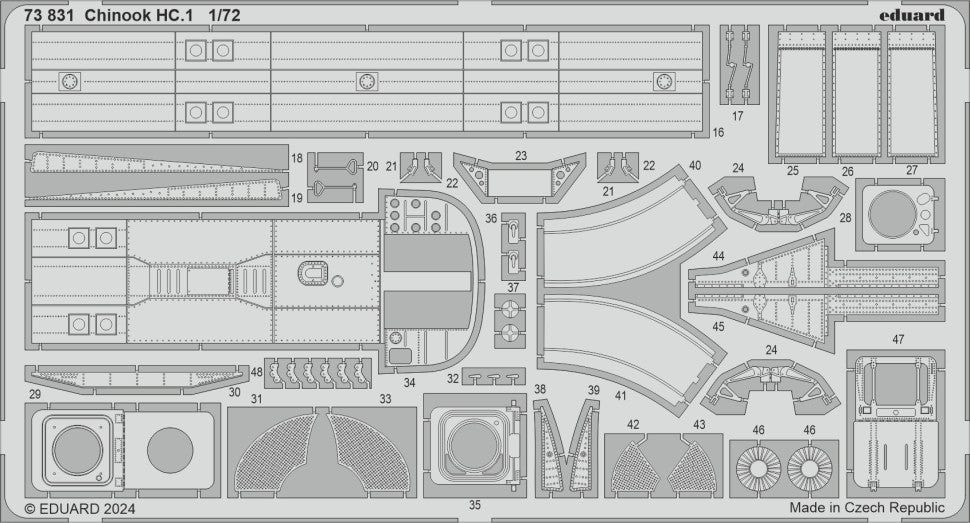 Eduard BIG72185 Chinook HC.1 detail set Airfix 1/72 – zdjęcie 4