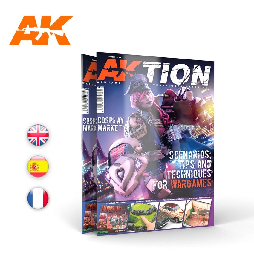 AK Interactive AK6300 AKTION Numéro 1 : Le magazine Wargame EN