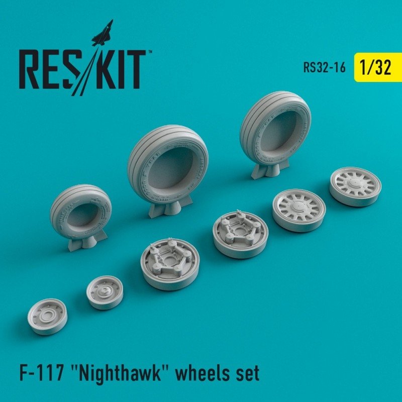 RESKIT RS32-0016 Jeu de roues F-117 « Nighthawk » 1/32