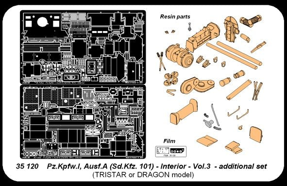 Aber 35120 Panzer IA partie 3 intérieur (TRI) (1/35) – immagine 4