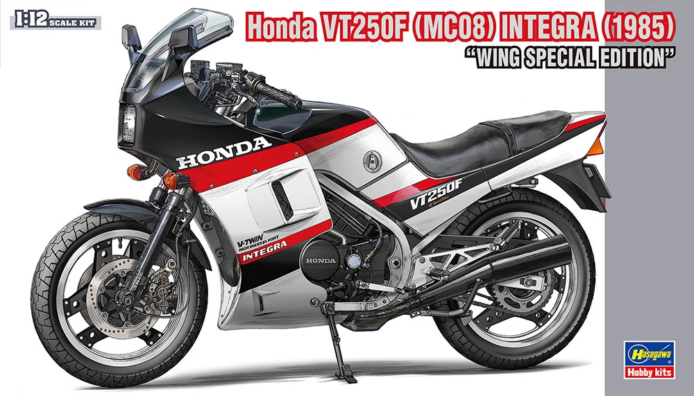 Hasegawa 21765 Honda VT250F (MC08) Integra (1985) « Édition spéciale Wing » 1/12
