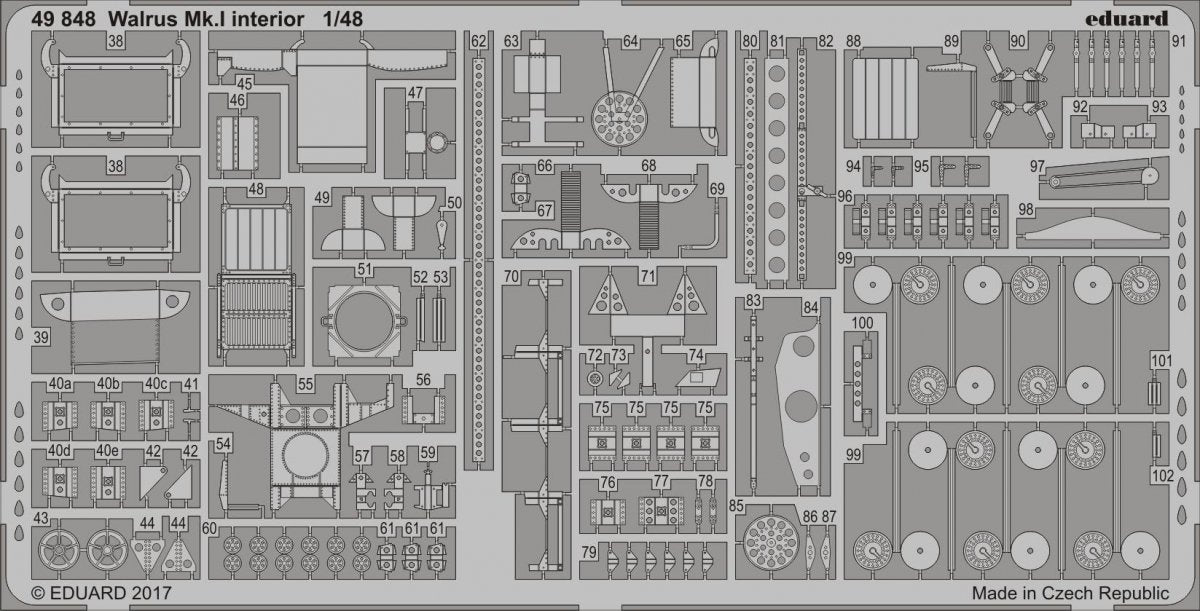 Eduard 49848 Walrus Mk. et intérieur AIRFIX 1/48