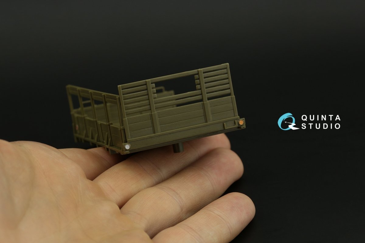 Intérieur imprimé en 3D et coloré sur papier décalcomanie Quinta Studio QD48029 GMC CCKW 353 (cabine ouverte) (Tamiya) 1/48 – image 7